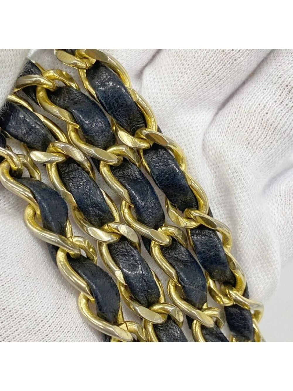 Chanel Shoulder Bag Quilted Lambskin Black Gold